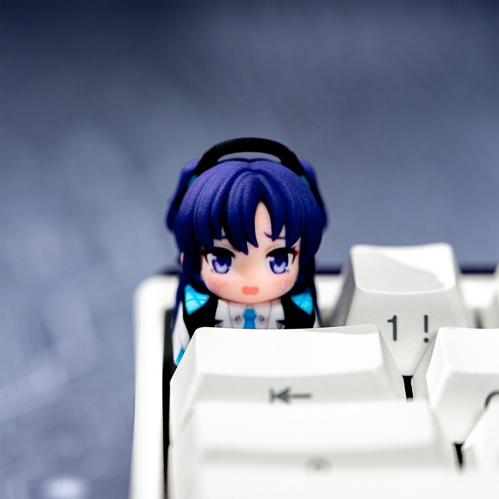 ブルアカ ブルーアーカイブ風 キャラ立体キーキャップ Vol.1 (ミカ/シロコ/コハル/トキ/アスカ/ユウカ 6種) シャーレ ゲヘナ トリニティ 先生向け デフォルメキーキャップ Cherry MX/磁気軸対応 ファンメイド同人グッズ