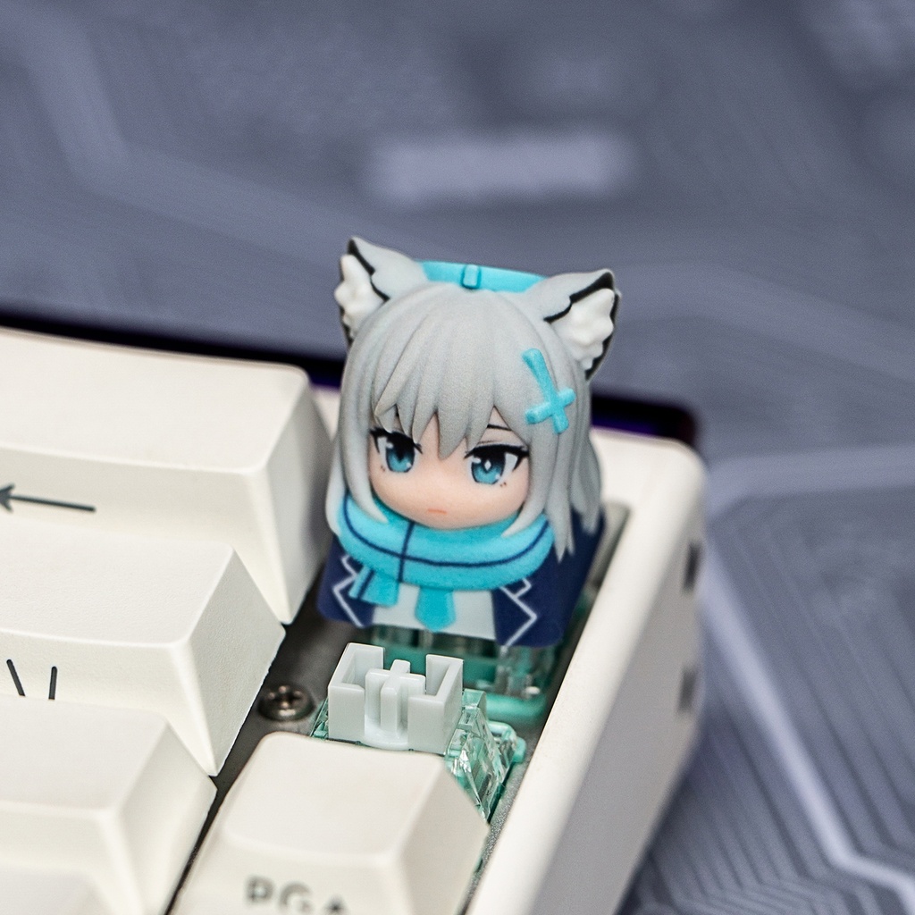 ブルアカ ブルーアーカイブ風 キャラ立体キーキャップ Vol.1 (ミカ/シロコ/コハル/トキ/アスカ/ユウカ 6種) シャーレ ゲヘナ トリニティ 先生向け デフォルメキーキャップ Cherry MX/磁気軸対応 ファンメイド同人グッズ