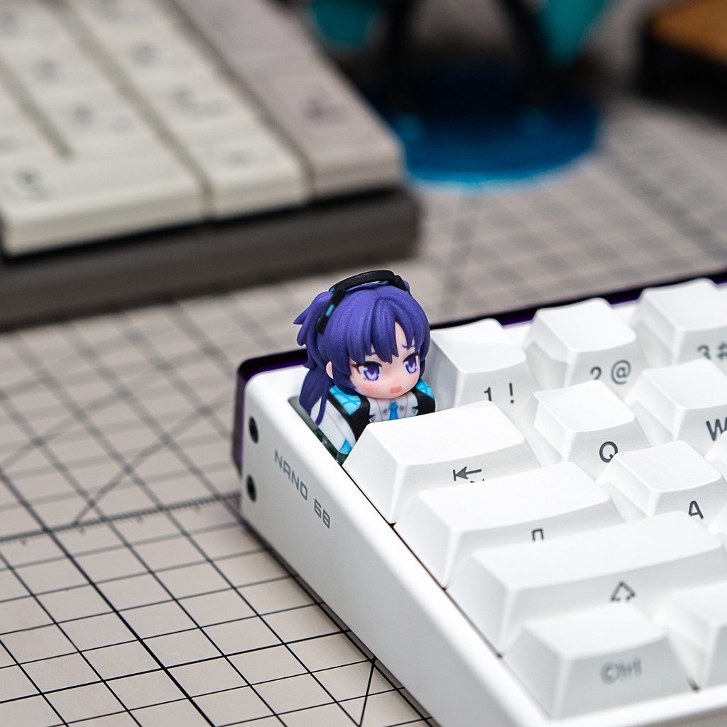 ブルアカ ブルーアーカイブ風 キャラ立体キーキャップ Vol.1 (ミカ/シロコ/コハル/トキ/アスカ/ユウカ 6種) シャーレ ゲヘナ トリニティ 先生向け デフォルメキーキャップ Cherry MX/磁気軸対応 ファンメイド同人グッズ