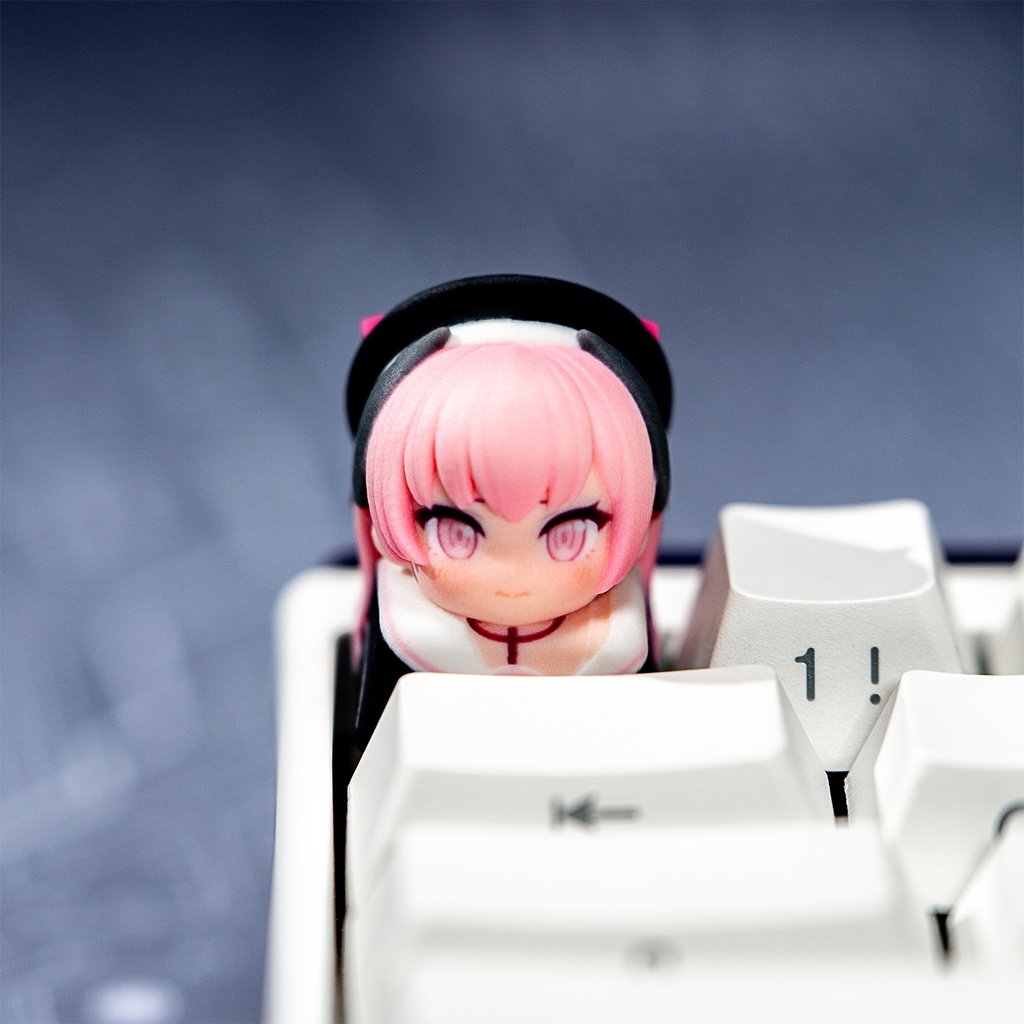 ブルアカ ブルーアーカイブ風 キャラ立体キーキャップ Vol.1 (ミカ/シロコ/コハル/トキ/アスカ/ユウカ 6種) シャーレ ゲヘナ トリニティ 先生向け デフォルメキーキャップ Cherry MX/磁気軸対応 ファンメイド同人グッズ