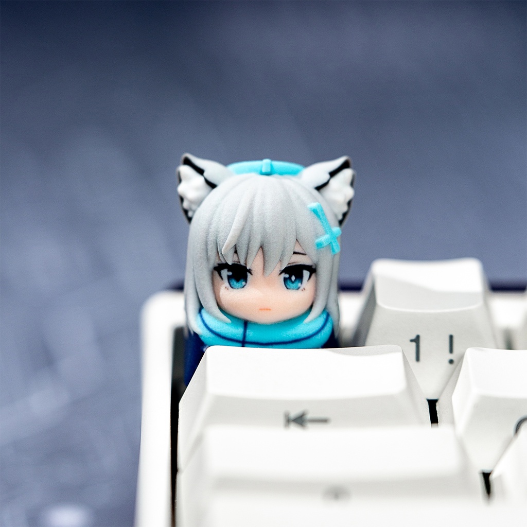ブルアカ ブルーアーカイブ風 キャラ立体キーキャップ Vol.1 (ミカ/シロコ/コハル/トキ/アスカ/ユウカ 6種) シャーレ ゲヘナ トリニティ 先生向け デフォルメキーキャップ Cherry MX/磁気軸対応 ファンメイド同人グッズ