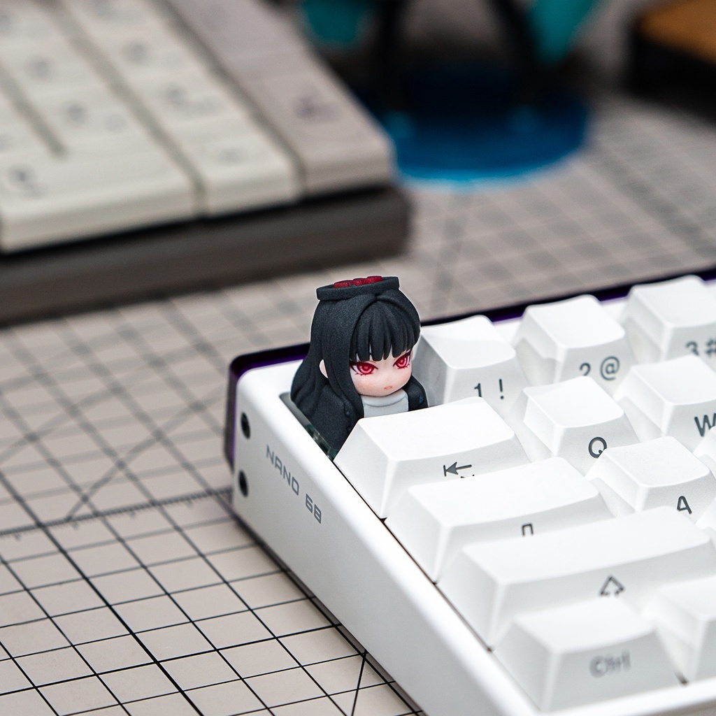 ブルーアーカイブ ブルアカ風 3Dデフォルメ キーキャップ Vol.2 (ヒナ/プラナ/ノア/リオ/ココナ/キキョウ 6種) キヴォトス 先生デスク 周辺機器 Cherry MX/磁気軸対応 非公式同人グッズ