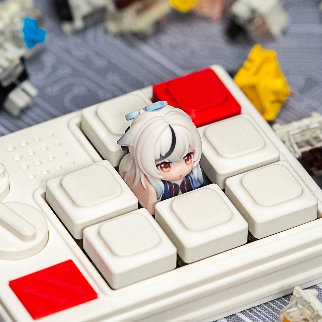ブルーアーカイブ ブルアカ風 3Dデフォルメ キーキャップ Vol.2 (ヒナ/プラナ/ノア/リオ/ココナ/キキョウ 6種) キヴォトス 先生デスク 周辺機器 Cherry MX/磁気軸対応 非公式同人グッズ