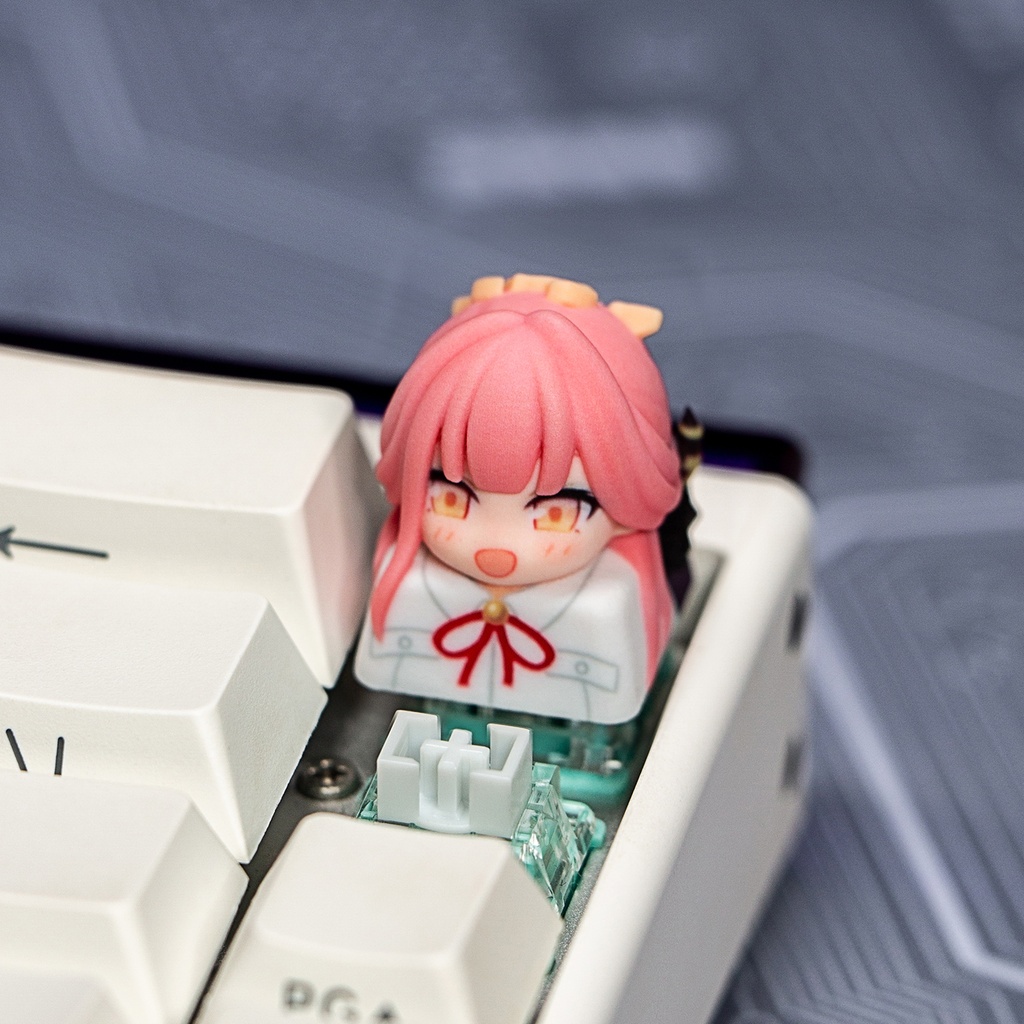 ブルアカ ブルーアーカイブ風 キャラキーキャップ Vol.3 (アロナ/アル/ヒフミ/ホシノ/セリカ/ノノミ 6種) アビドス 便利屋68 先生グッズ メカニカル/磁気軸キーボード対応 同人グッズ