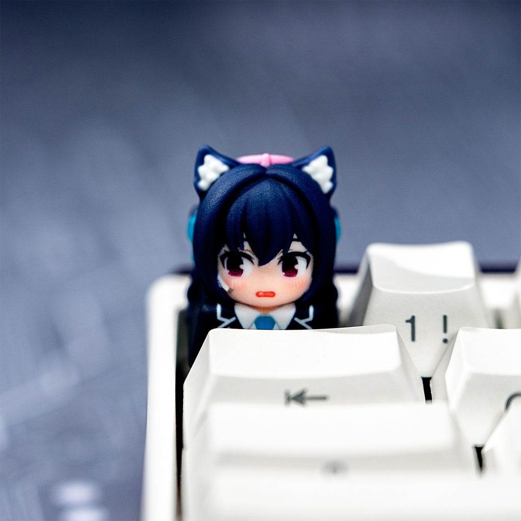 ブルアカ ブルーアーカイブ風 キャラキーキャップ Vol.3 (アロナ/アル/ヒフミ/ホシノ/セリカ/ノノミ 6種) アビドス 便利屋68 先生グッズ メカニカル/磁気軸キーボード対応 同人グッズ