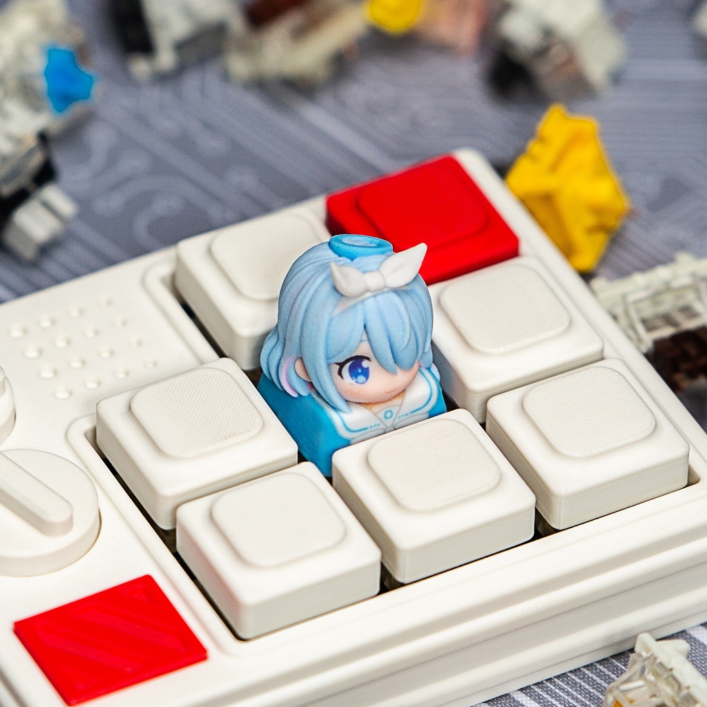 ブルアカ ブルーアーカイブ風 キャラキーキャップ Vol.3 (アロナ/アル/ヒフミ/ホシノ/セリカ/ノノミ 6種) アビドス 便利屋68 先生グッズ メカニカル/磁気軸キーボード対応 同人グッズ