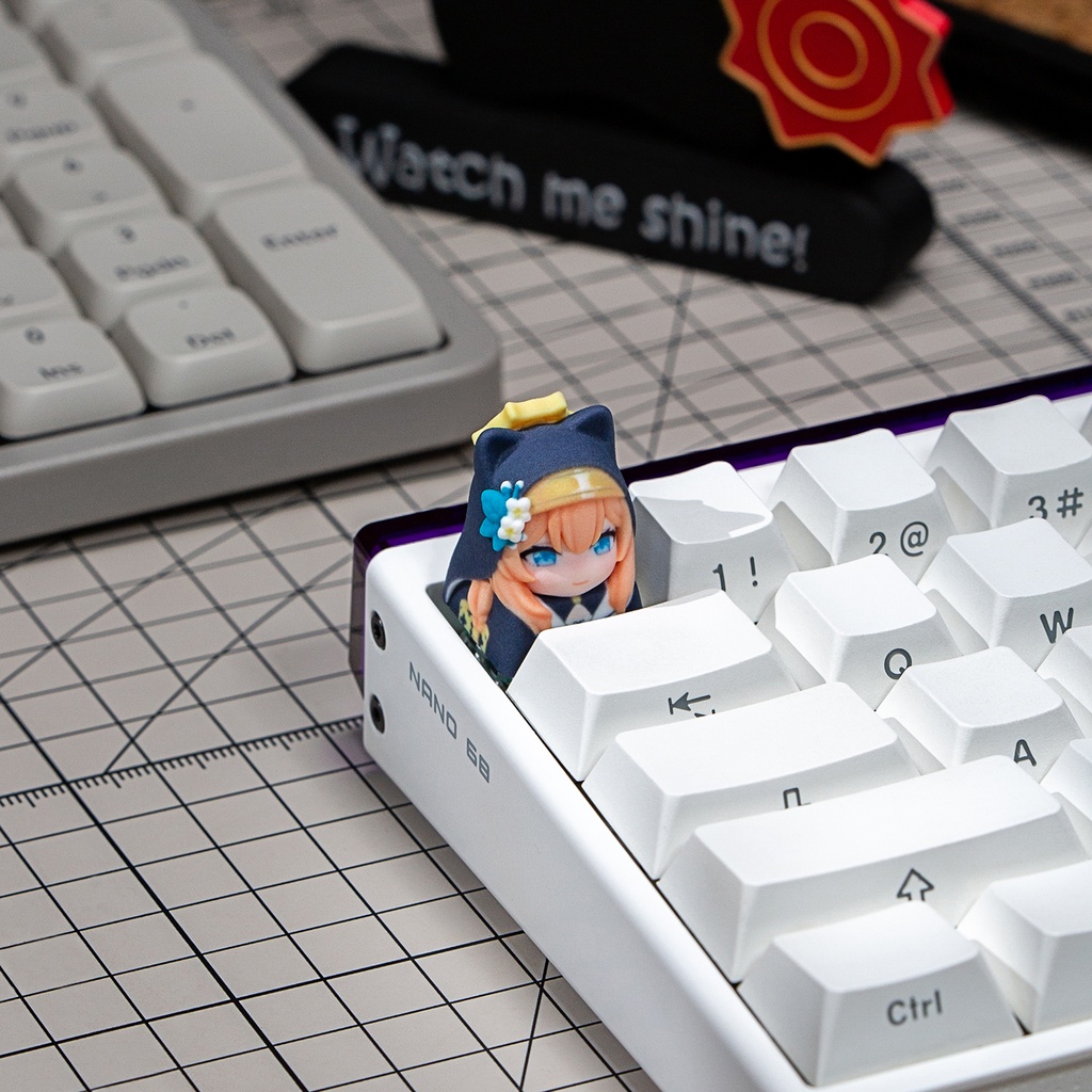 ブルーアーカイブ ブルアカ風 3Dキャラキーキャップ Vol.4 (キサキ/アリス/カヨコ/サオリ/マリ/アヤネ 6種) 玄武商会 ゲーム開発部 アリウス キヴォトス生徒デザイン MX/磁気軸対応 ファンメイド同人グッズ