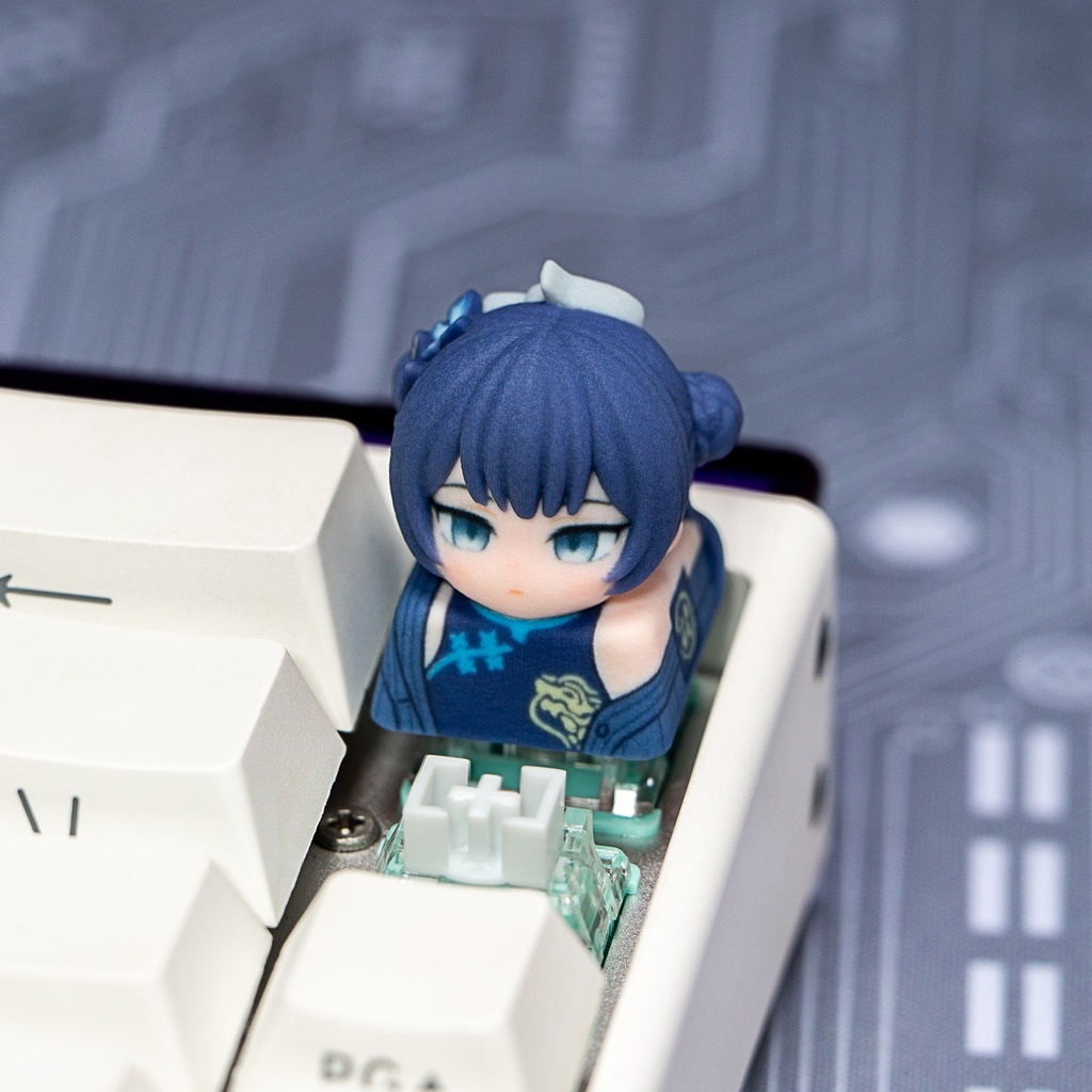 ブルーアーカイブ ブルアカ風 3Dキャラキーキャップ Vol.4 (キサキ/アリス/カヨコ/サオリ/マリ/アヤネ 6種) 玄武商会 ゲーム開発部 アリウス キヴォトス生徒デザイン MX/磁気軸対応 ファンメイド同人グッズ