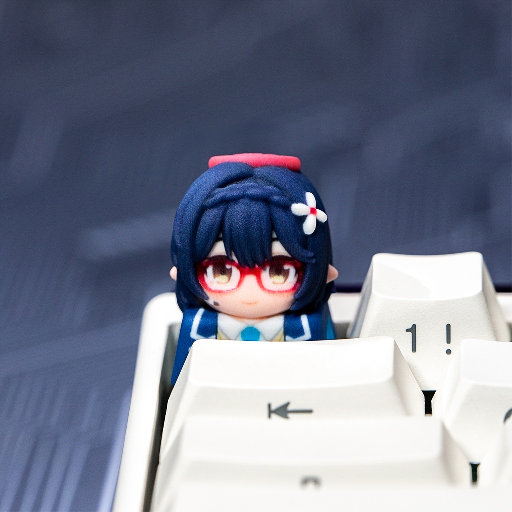 ブルーアーカイブ ブルアカ風 3Dキャラキーキャップ Vol.4 (キサキ/アリス/カヨコ/サオリ/マリ/アヤネ 6種) 玄武商会 ゲーム開発部 アリウス キヴォトス生徒デザイン MX/磁気軸対応 ファンメイド同人グッズ
