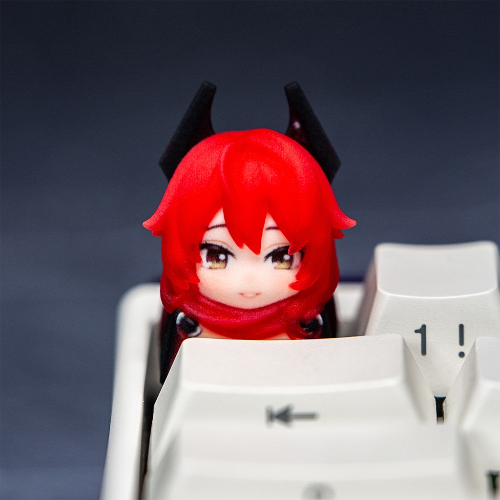 勝利の女神:NIKKE ニケ風 メカニカルキーボードデフォルメキーキャップ レッドフード/ドロシー/紅蓮:ブラックシャドウ/アリス 4種選択可 MXスイッチ対応 超高精細彩色レジン造形 同人グッズ
