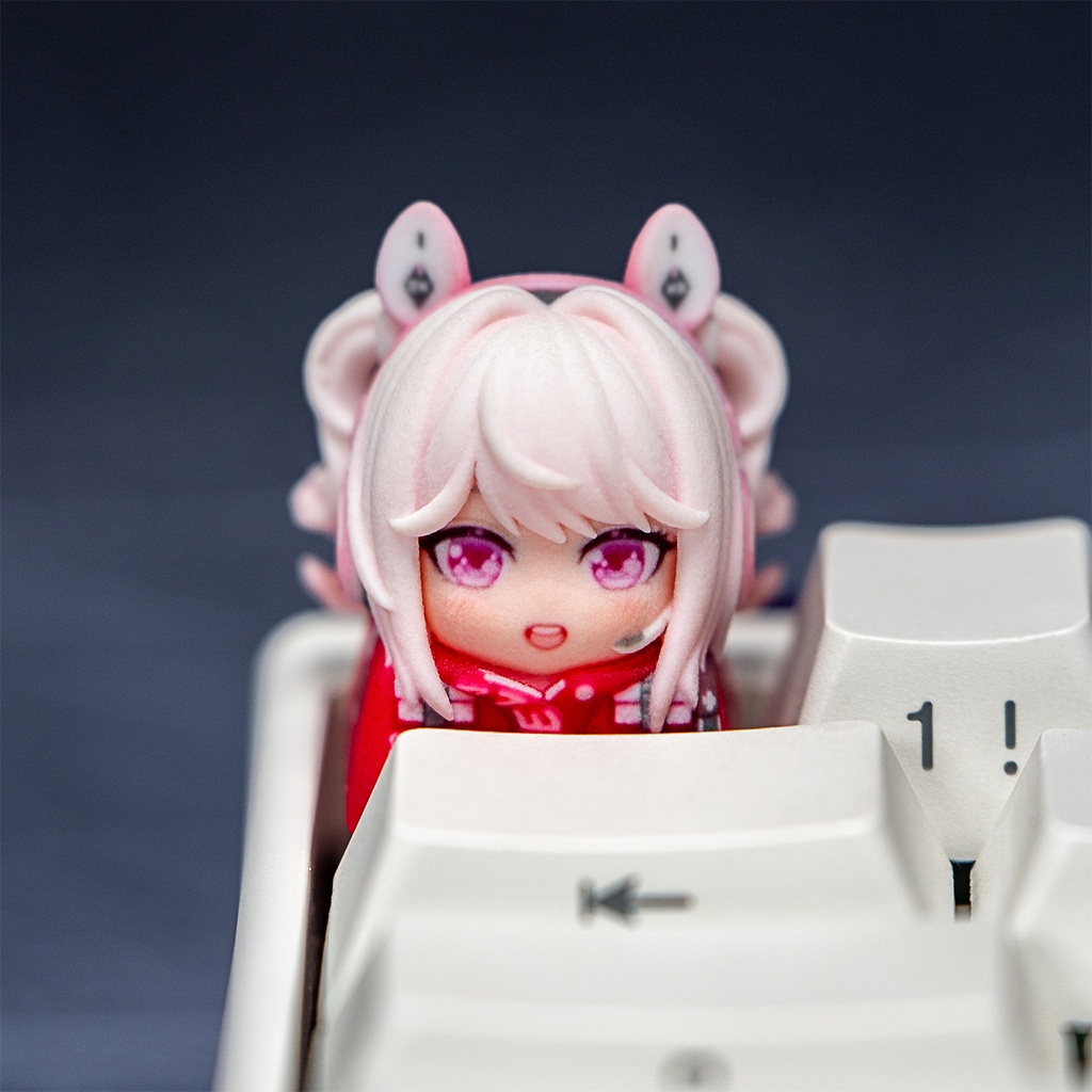 勝利の女神:NIKKE ニケ風 メカニカルキーボードデフォルメキーキャップ レッドフード/ドロシー/紅蓮:ブラックシャドウ/アリス 4種選択可 MXスイッチ対応 超高精細彩色レジン造形 同人グッズ