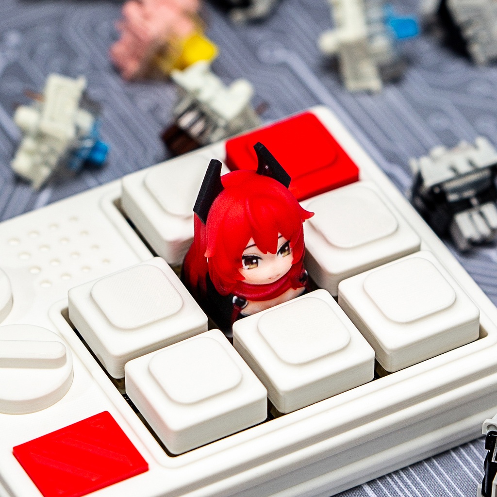 勝利の女神:NIKKE ニケ風 メカニカルキーボードデフォルメキーキャップ レッドフード/ドロシー/紅蓮:ブラックシャドウ/アリス 4種選択可 MXスイッチ対応 超高精細彩色レジン造形 同人グッズ