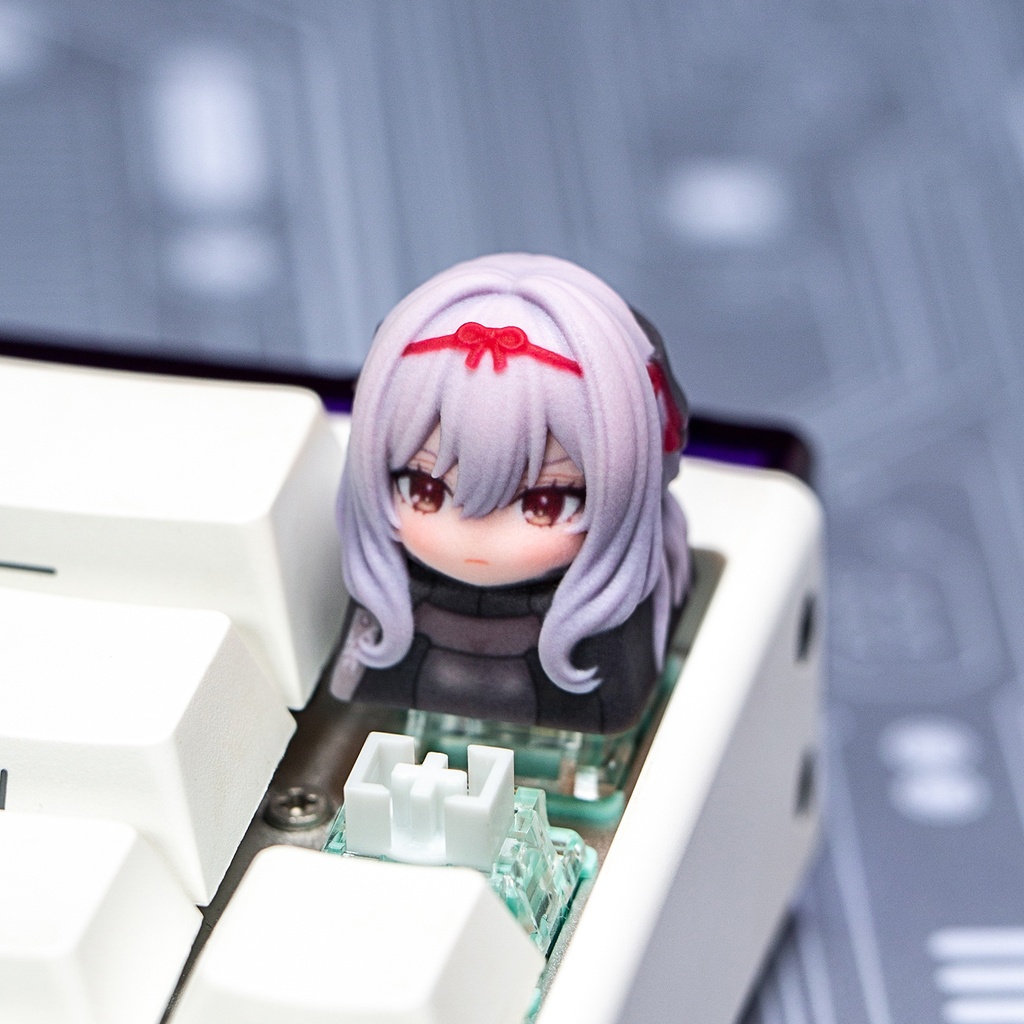 勝利の女神:NIKKE ニケ風 メカニカルキーボードデフォルメキーキャップ レッドフード/ドロシー/紅蓮:ブラックシャドウ/アリス 4種選択可 MXスイッチ対応 超高精細彩色レジン造形 同人グッズ
