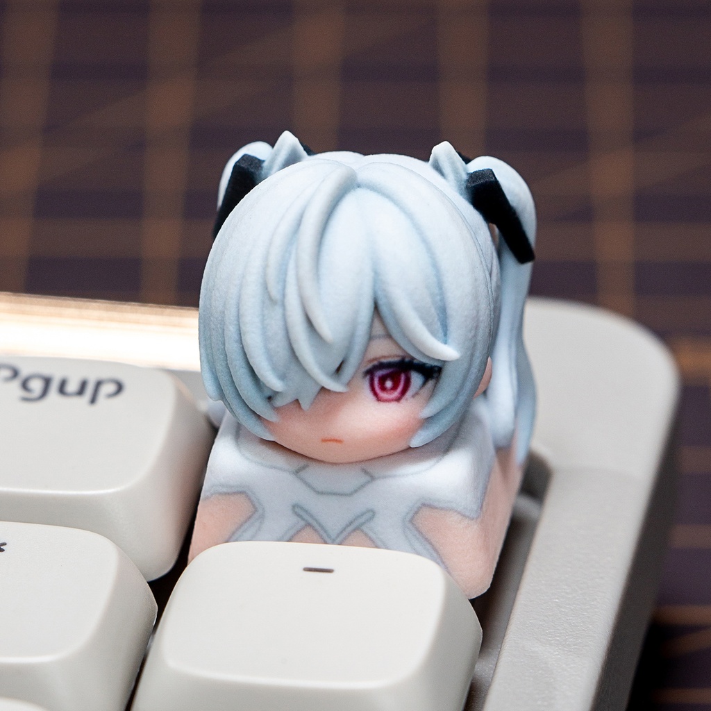 勝利の女神:NIKKE ニケ風 メカニカルキーボードデフォルメキーキャップ 第2弾 シンデレラ・リベリオ・セイレーン・アルカナ 4種選択可 MXスイッチ対応 超高精細彩色レジン造形 同人グッズ