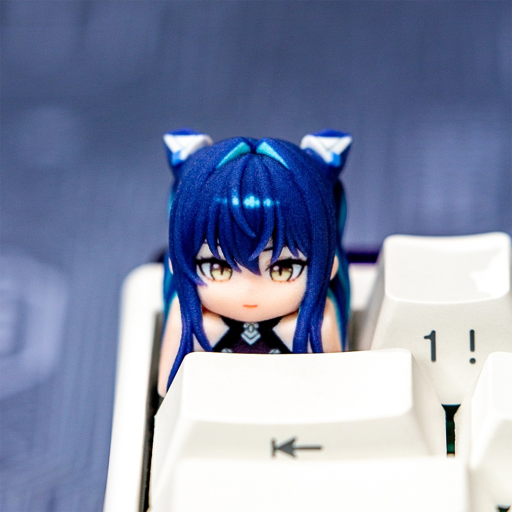 勝利の女神:NIKKE ニケ風 メカニカルキーボードデフォルメキーキャップ 第2弾 シンデレラ・リベリオ・セイレーン・アルカナ 4種選択可 MXスイッチ対応 超高精細彩色レジン造形 同人グッズ