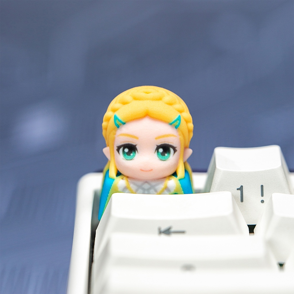 ゼルダの伝説 ゼルダ風 メカニカルキーボードデフォルメキーキャップ ゼルダ・リンク 2種選択可 MXスイッチ対応 超高精細彩色レジン造形 同人グッズ