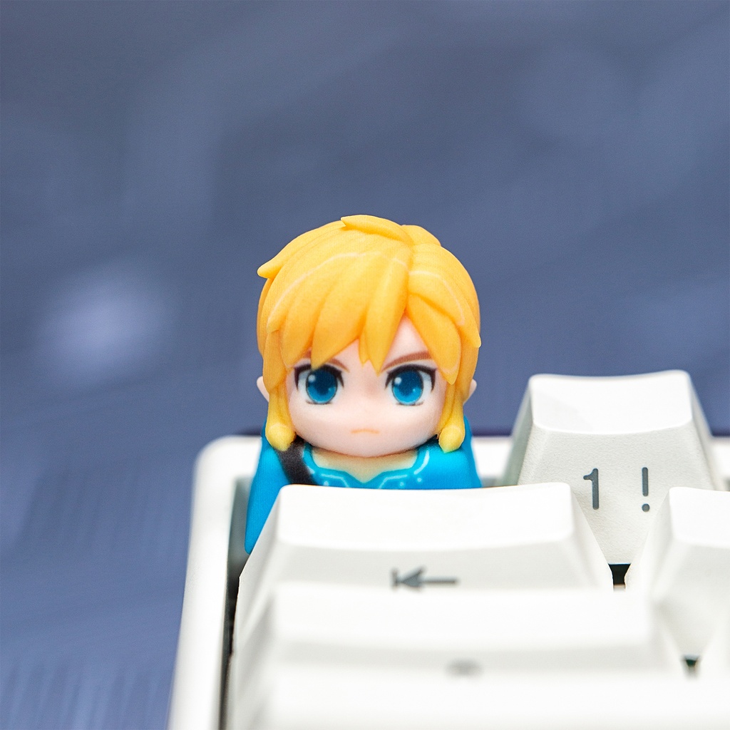 ゼルダの伝説 ゼルダ風 メカニカルキーボードデフォルメキーキャップ ゼルダ・リンク 2種選択可 MXスイッチ対応 超高精細彩色レジン造形 同人グッズ