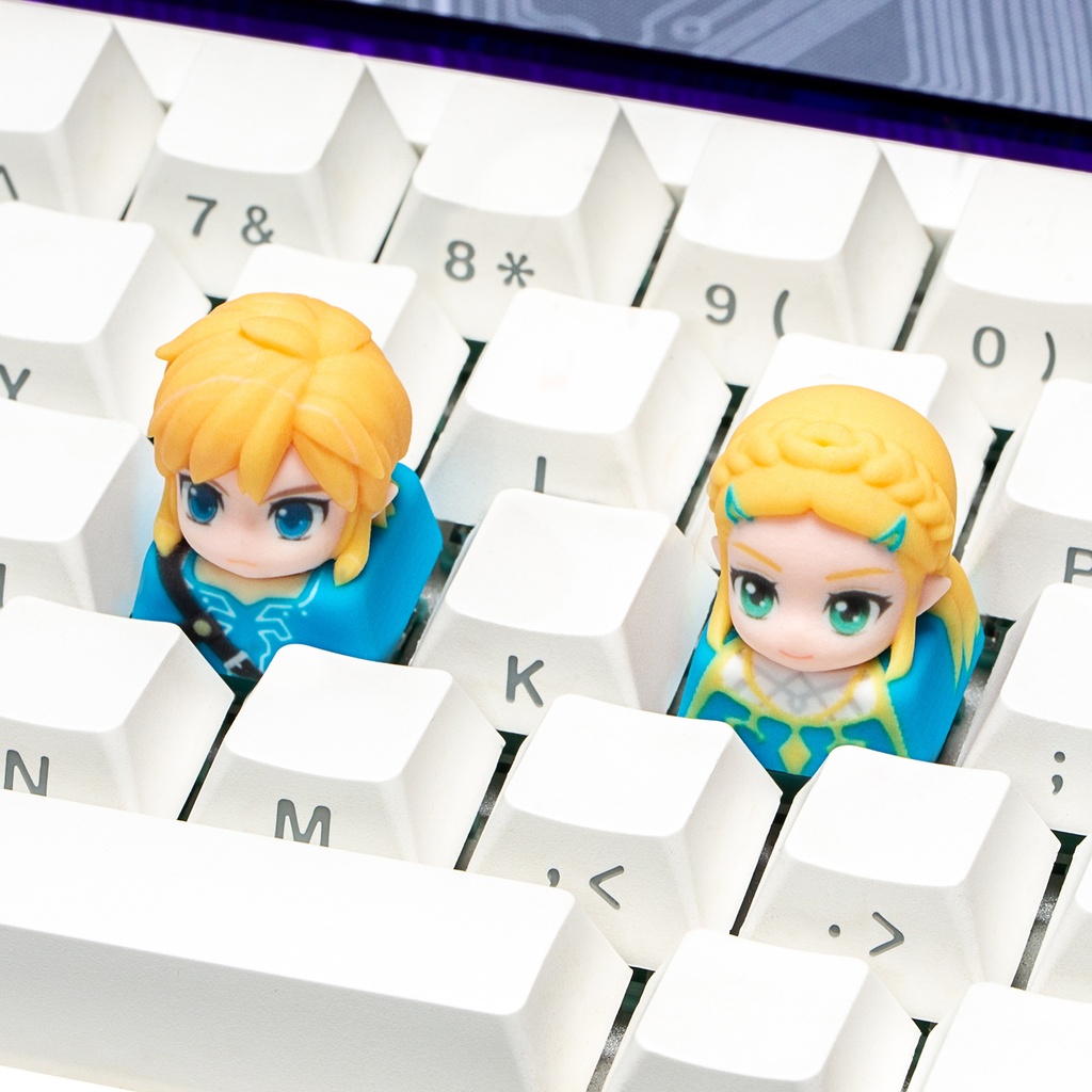 ゼルダの伝説 ゼルダ風 メカニカルキーボードデフォルメキーキャップ ゼルダ・リンク 2種選択可 MXスイッチ対応 超高精細彩色レジン造形 同人グッズ