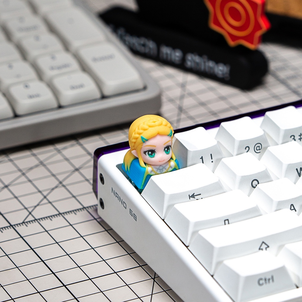 ゼルダの伝説 ゼルダ風 メカニカルキーボードデフォルメキーキャップ ゼルダ・リンク 2種選択可 MXスイッチ対応 超高精細彩色レジン造形 同人グッズ