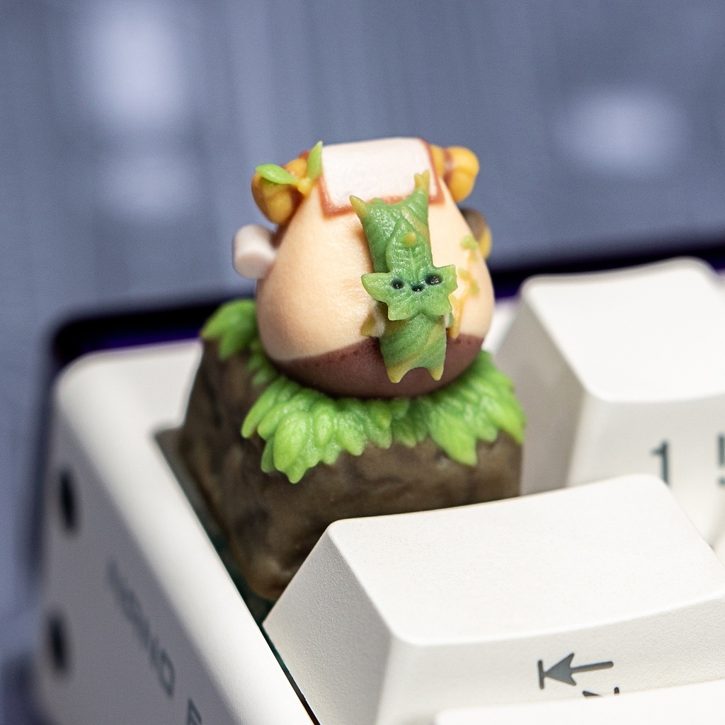 ゼルダの伝説 ゼルダ風 メカニカルキーボードデフォルメキーキャップ コログ(ヤハハ) MXスイッチ対応 超高精細彩色レジン造形 同人グッズ