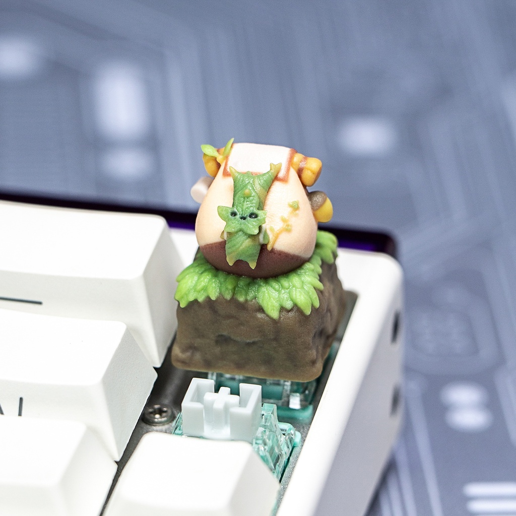 ゼルダの伝説 ゼルダ風 メカニカルキーボードデフォルメキーキャップ コログ(ヤハハ) MXスイッチ対応 超高精細彩色レジン造形 同人グッズ