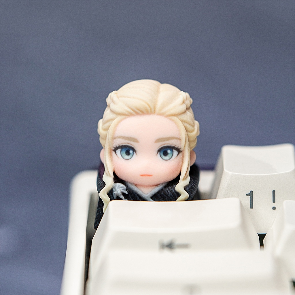 ゲーム・オブ・スローンズ 風 メカニカルキーボードデフォルメキーキャップ ティリオン・スノウ・アリア・デナーリス 4種選択可 MXスイッチ対応 超高精細彩色レジン造形 同人グッズ