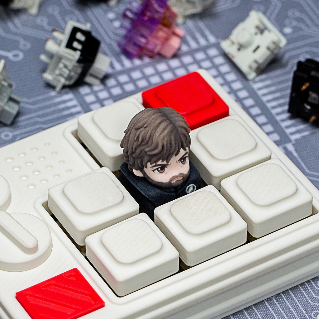 ゲーム・オブ・スローンズ 風 メカニカルキーボードデフォルメキーキャップ ティリオン・スノウ・アリア・デナーリス 4種選択可 MXスイッチ対応 超高精細彩色レジン造形 同人グッズ