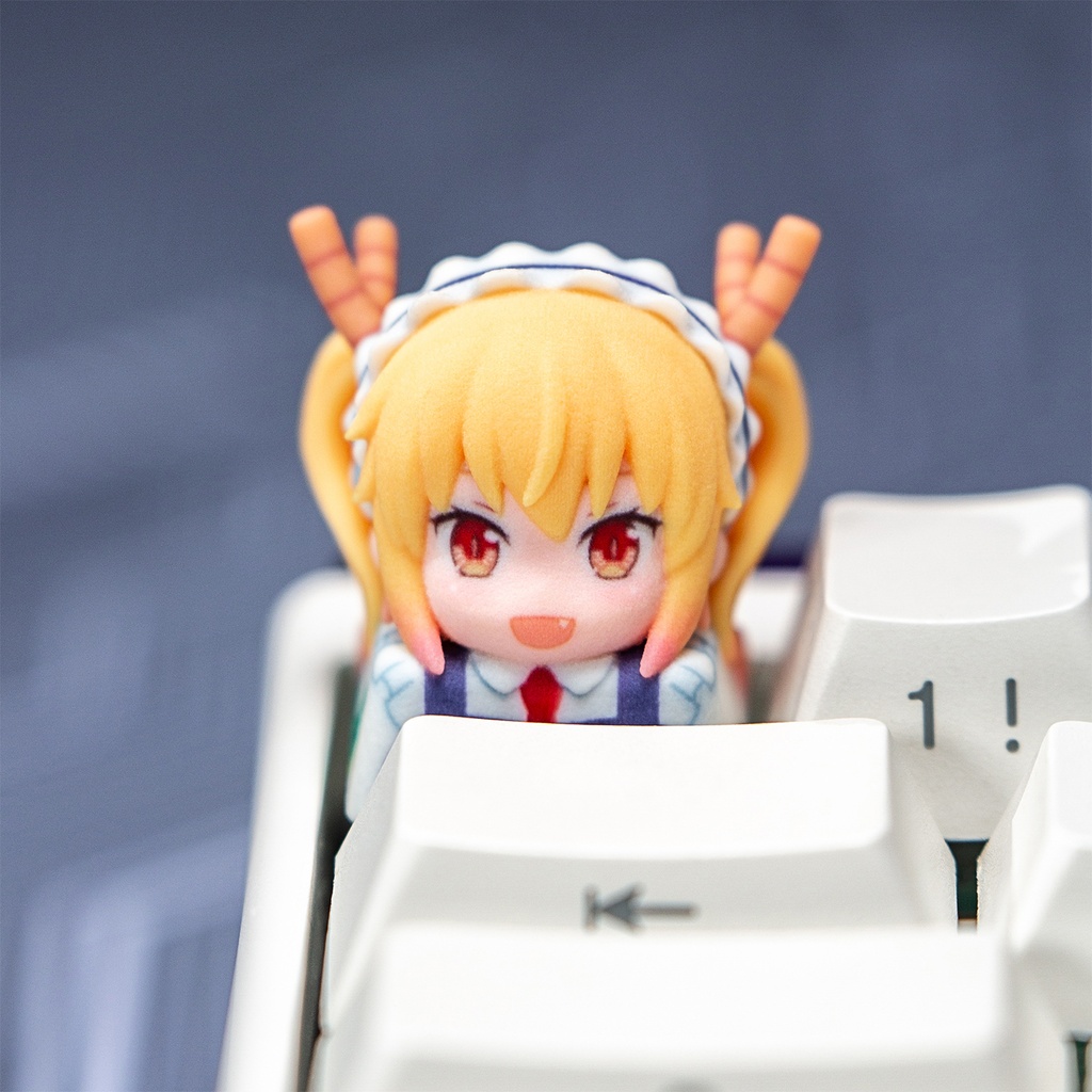 小林さんちのメイドラゴン 風 メカニカルキーボードデフォルメキーキャップ 第1弾 小林さん・トール・カンナ 3種選択可 MXスイッチ対応 超高精細彩色レジン造形 同人グッズ