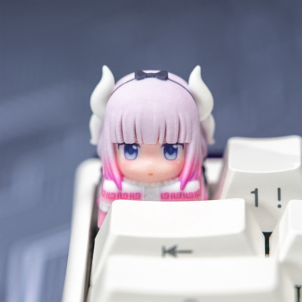 小林さんちのメイドラゴン 風 メカニカルキーボードデフォルメキーキャップ 第1弾 小林さん・トール・カンナ 3種選択可 MXスイッチ対応 超高精細彩色レジン造形 同人グッズ