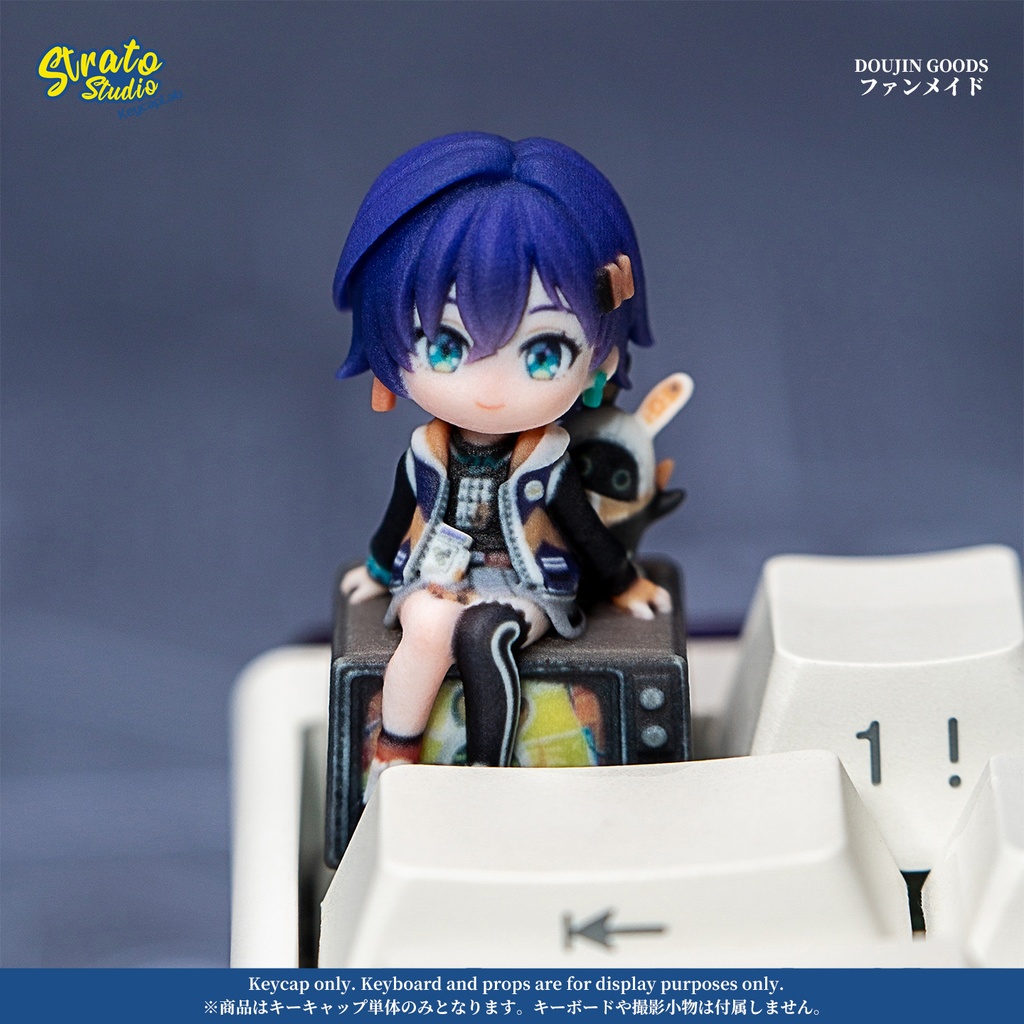 ゼンレスゾーンゼロ ゼンゼロ風 メカニカルキーボードデフォルメキーキャップ 伝説のプロキシ パエトン リン・アキラ 2種選択可 MXスイッチ対応 超高精細彩色レジン造形 同人グッズ
