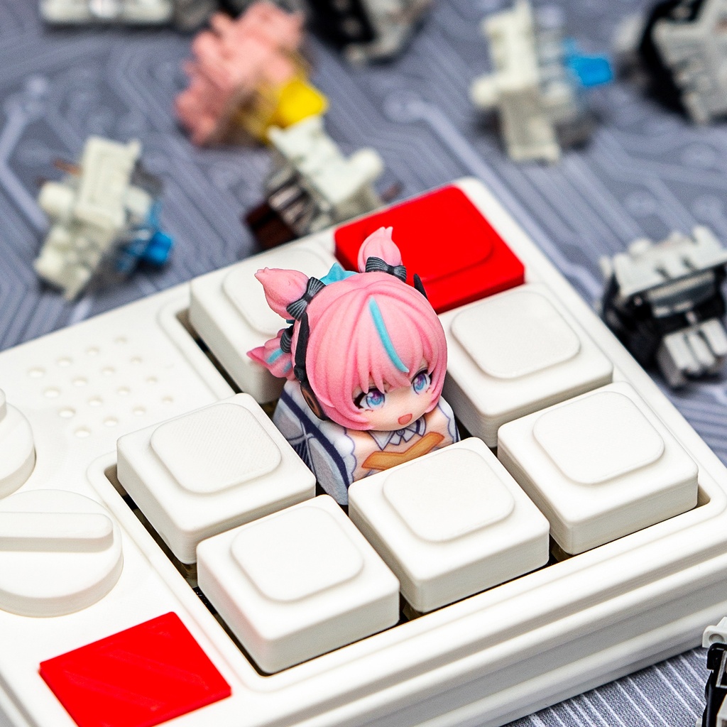 ゼンレスゾーンゼロ ゼンゼロ風 メカニカルキーボードデフォルメキーキャップ 第2弾 虚妄のアングル 千夏・アリア・南宮羽 3種選択可 MXスイッチ対応 超高精細彩色レジン造形 同人グッズ