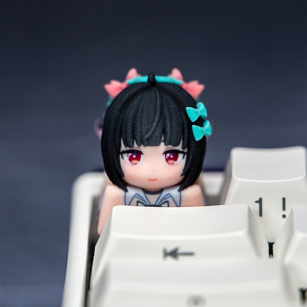 ゼンレスゾーンゼロ ゼンゼロ風 メカニカルキーボードデフォルメキーキャップ 第2弾 虚妄のアングル 千夏・アリア・南宮羽 3種選択可 MXスイッチ対応 超高精細彩色レジン造形 同人グッズ
