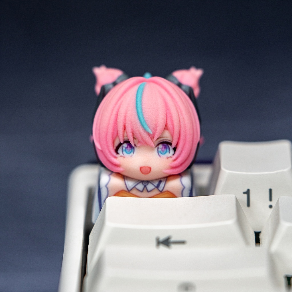 ゼンレスゾーンゼロ ゼンゼロ風 メカニカルキーボードデフォルメキーキャップ 第2弾 虚妄のアングル 千夏・アリア・南宮羽 3種選択可 MXスイッチ対応 超高精細彩色レジン造形 同人グッズ
