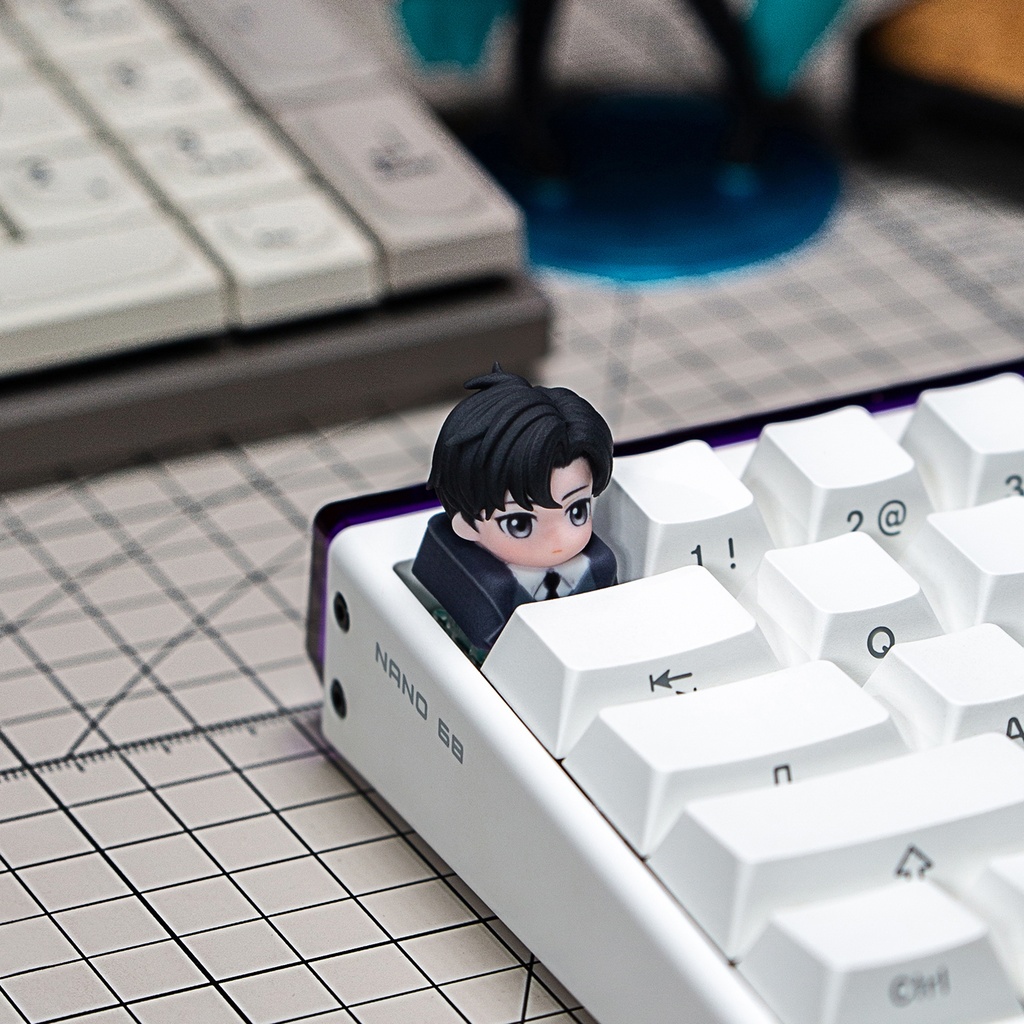 世界之外 風 メカニカルキーボードデフォルメキーキャップ イーユー(易遇)・シア・シャオイン(夏蕭因)・バイ・ユエン(柏源)・グー・シーイエ(顧時夜) 4種選択可 MXスイッチ対応 超高精細彩色レジン造形 同人グッズ