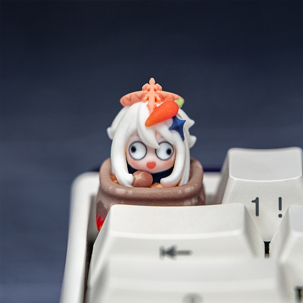原神 Genshin 風 メカニカルキーボードデフォルメキーキャップ 第1弾 非常食・雷電将軍・鍾離・八重神子・パイモン 5種選択可 MXスイッチ対応 超高精細彩色レジン造形 同人グッズ
