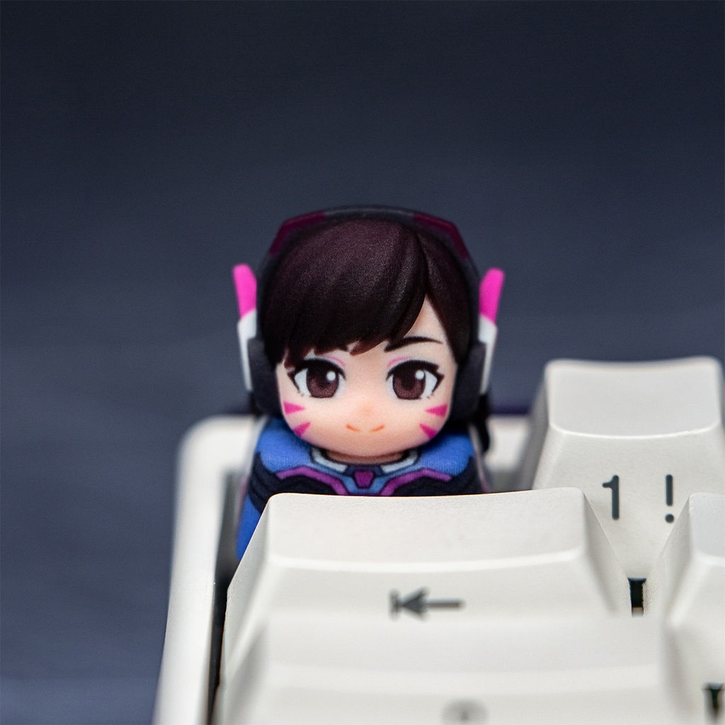 オーバーウォッチ OW風 メカニカルキーボードデフォルメキーキャップ トレーサー・D.Va・メイ・リーパー 4種選択可 MXスイッチ対応 超高精細彩色レジン造形 同人グッズ