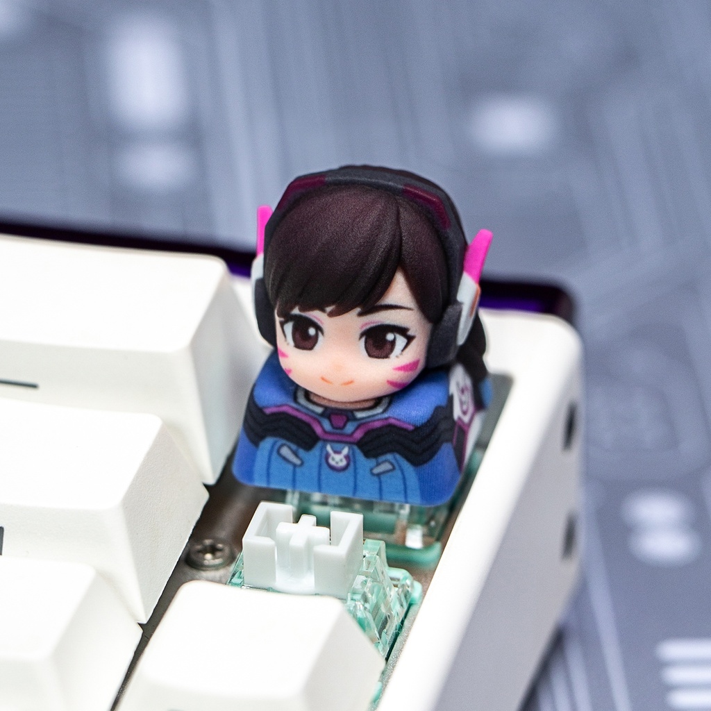 オーバーウォッチ OW風 メカニカルキーボードデフォルメキーキャップ トレーサー・D.Va・メイ・リーパー 4種選択可 MXスイッチ対応 超高精細彩色レジン造形 同人グッズ