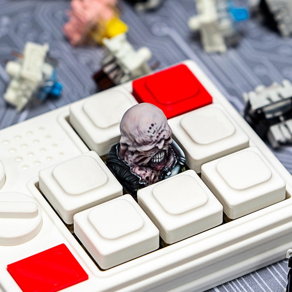 バイオハザード BIOHAZARD風 メカニカルキーボードデフォルメキーキャップ ネメシス(追跡者) MXスイッチ対応 超高精細彩色レジン造形 同人グッズ