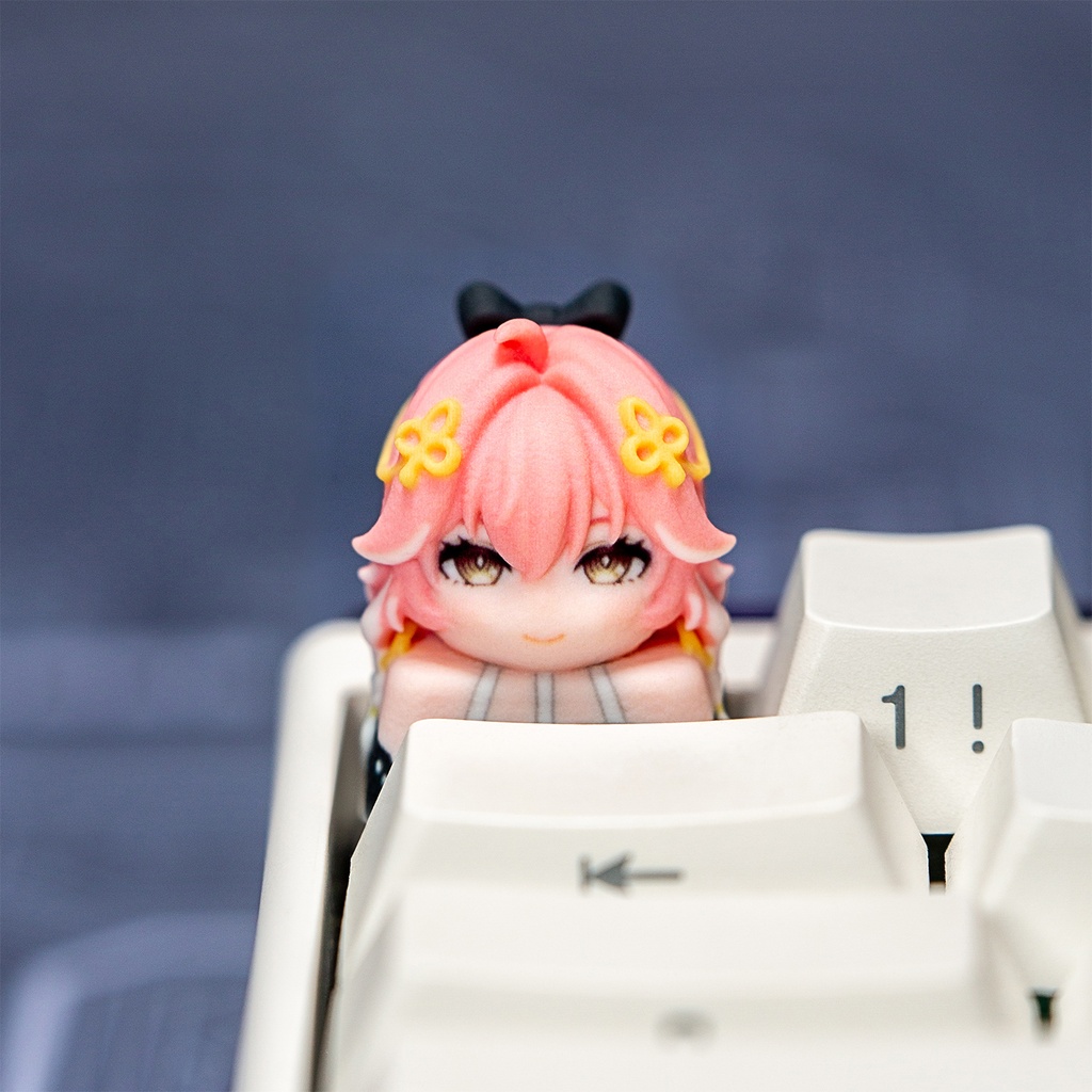 鳴潮 Wuthering Waves風 メカニカルキーボードデフォルメキーキャップ チョウリ・ツバキ・ショアキーパー・コンシ 4種選択可 MXスイッチ対応 超高精細彩色レジン造形 同人グッズ