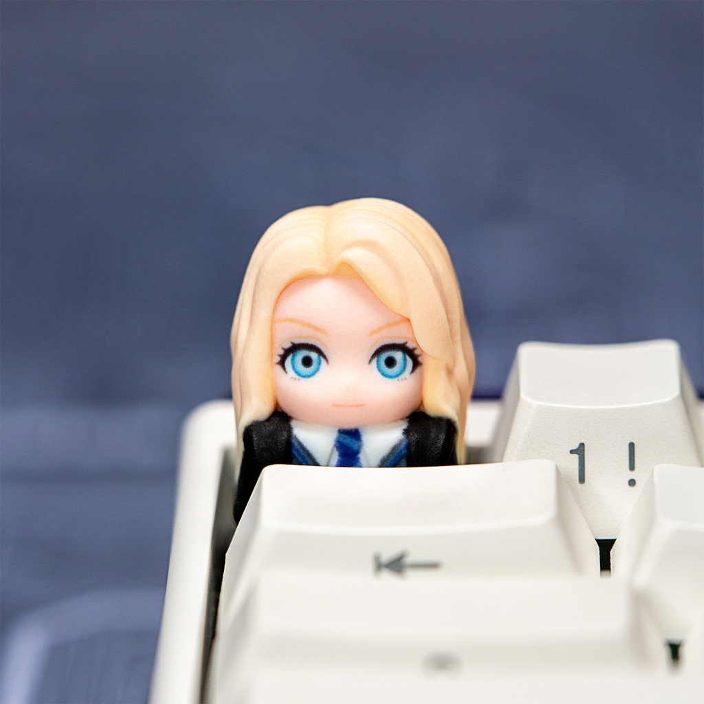 ハリー・ポッター Harry Potter風 メカニカルキーボードデフォルメキーキャップ 第2弾 ルーナ・ネビル・マルフォイ・マートル 4種選択可 MXスイッチ対応 超高精細彩色レジン造形 同人グッズ
