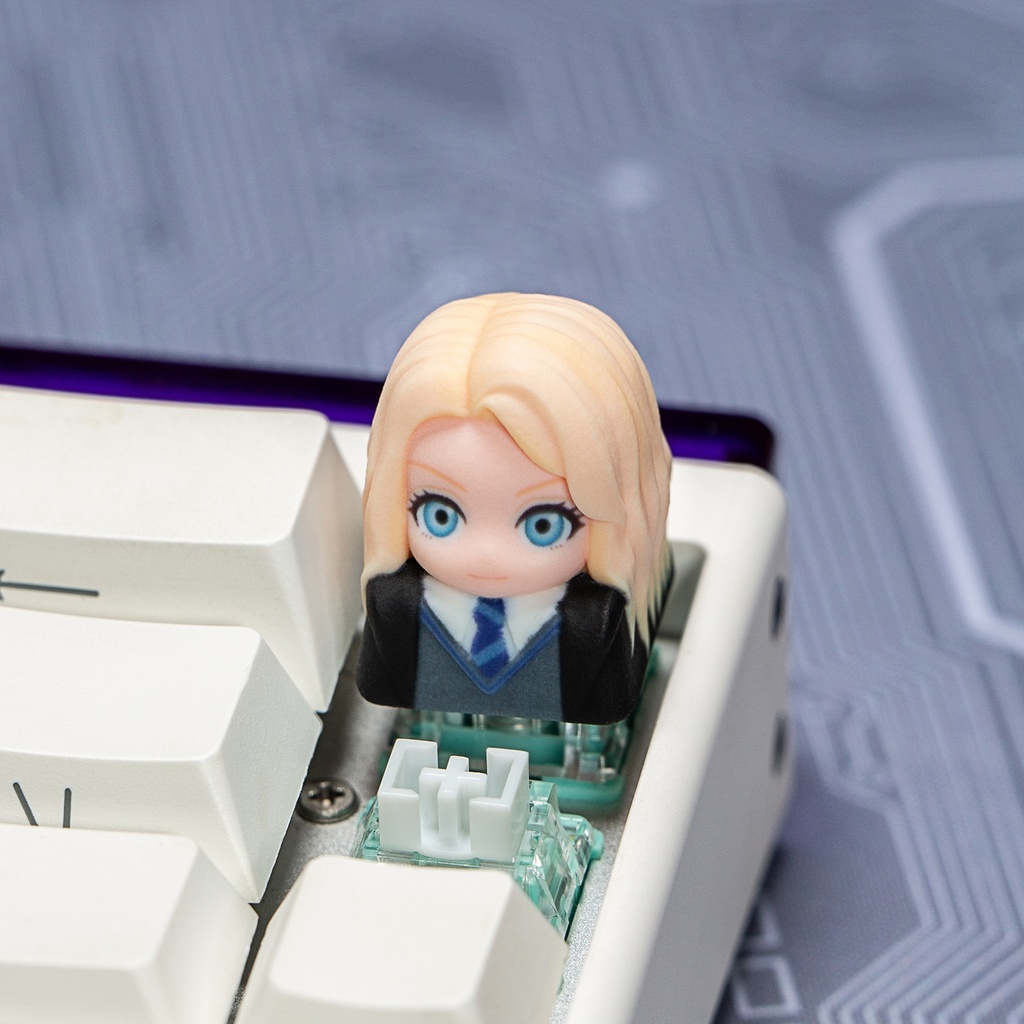 ハリー・ポッター Harry Potter風 メカニカルキーボードデフォルメキーキャップ 第2弾 ルーナ・ネビル・マルフォイ・マートル 4種選択可 MXスイッチ対応 超高精細彩色レジン造形 同人グッズ