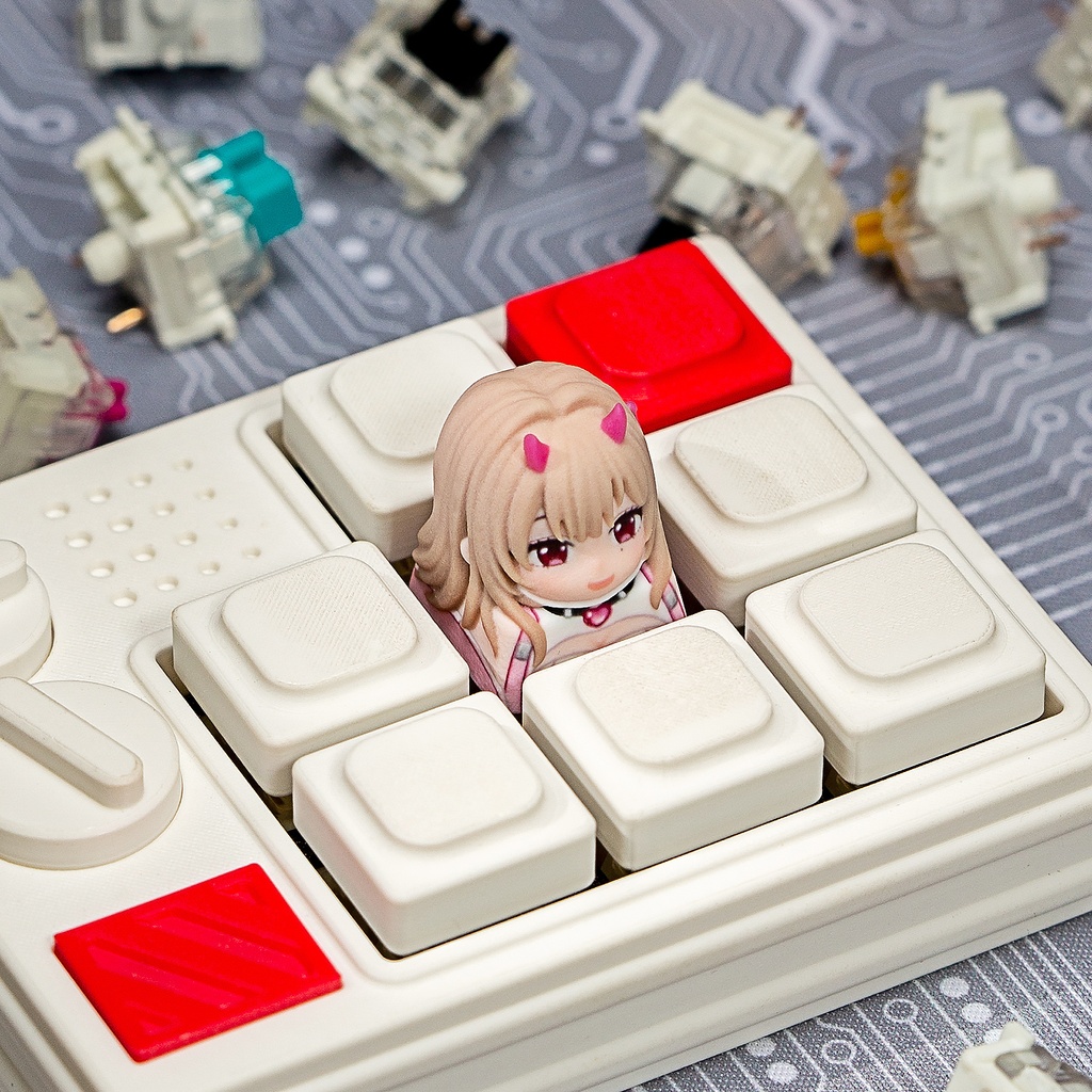 勝利の女神:NIKKE 妮姬風 メカニカルキーボードデフォルメキーキャップ 第3弾 モダニア(神罰)・ラピ・アニス・バイパー(毒蛇) 4種選択可 MXスイッチ対応 超高精細彩色レジン造形 同人グッズ