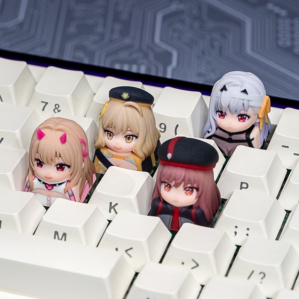 勝利の女神：NIKKE 妮姬風 メカニカルキーボードデフォルメキーキャップ 第3弾 モダニア（神罰）・ラピ・アニス・バイパー（毒蛇） 4種選択可 MXスイッチ対応 超高精細彩色レジン造形 同人グッズ