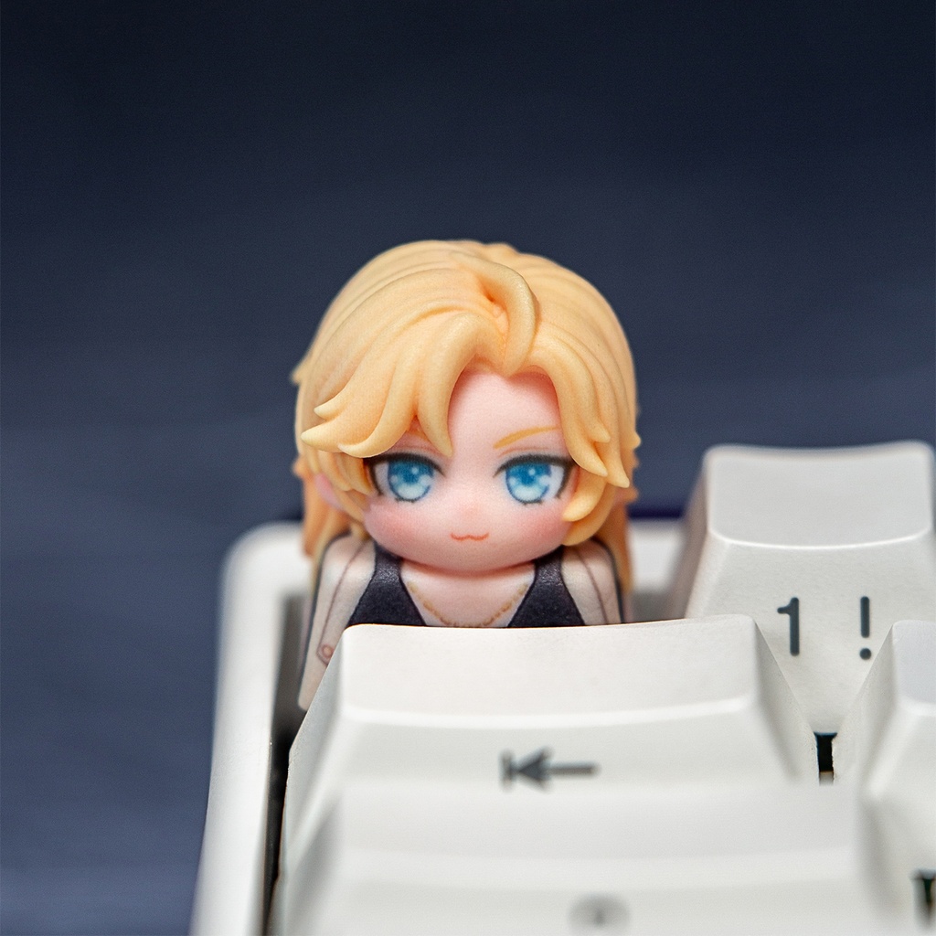 ラブブラシクロニクル 時空中の絵旅人風 メカニカルキーボードデフォルメキーキャップ イエ・シュエン(葉瑄)・アイン(艾因)・ルーチェン(路辰)・シー・ラン(司嵐)・ロールシャッハ(羅夏) 5種選択可 MXスイッチ対応 超高精細彩色レジン造形 同人グッズ
