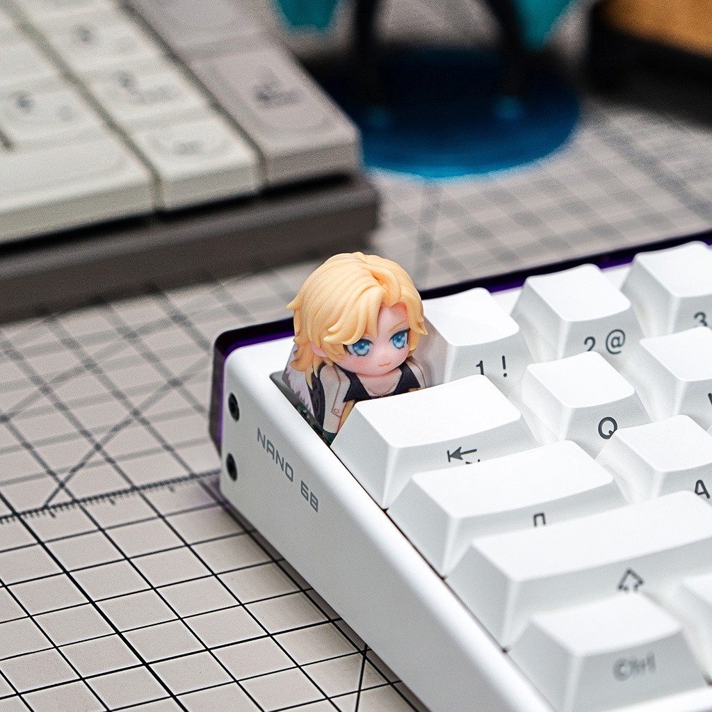 ラブブラシクロニクル 時空中の絵旅人風 メカニカルキーボードデフォルメキーキャップ イエ・シュエン(葉瑄)・アイン(艾因)・ルーチェン(路辰)・シー・ラン(司嵐)・ロールシャッハ(羅夏) 5種選択可 MXスイッチ対応 超高精細彩色レジン造形 同人グッズ