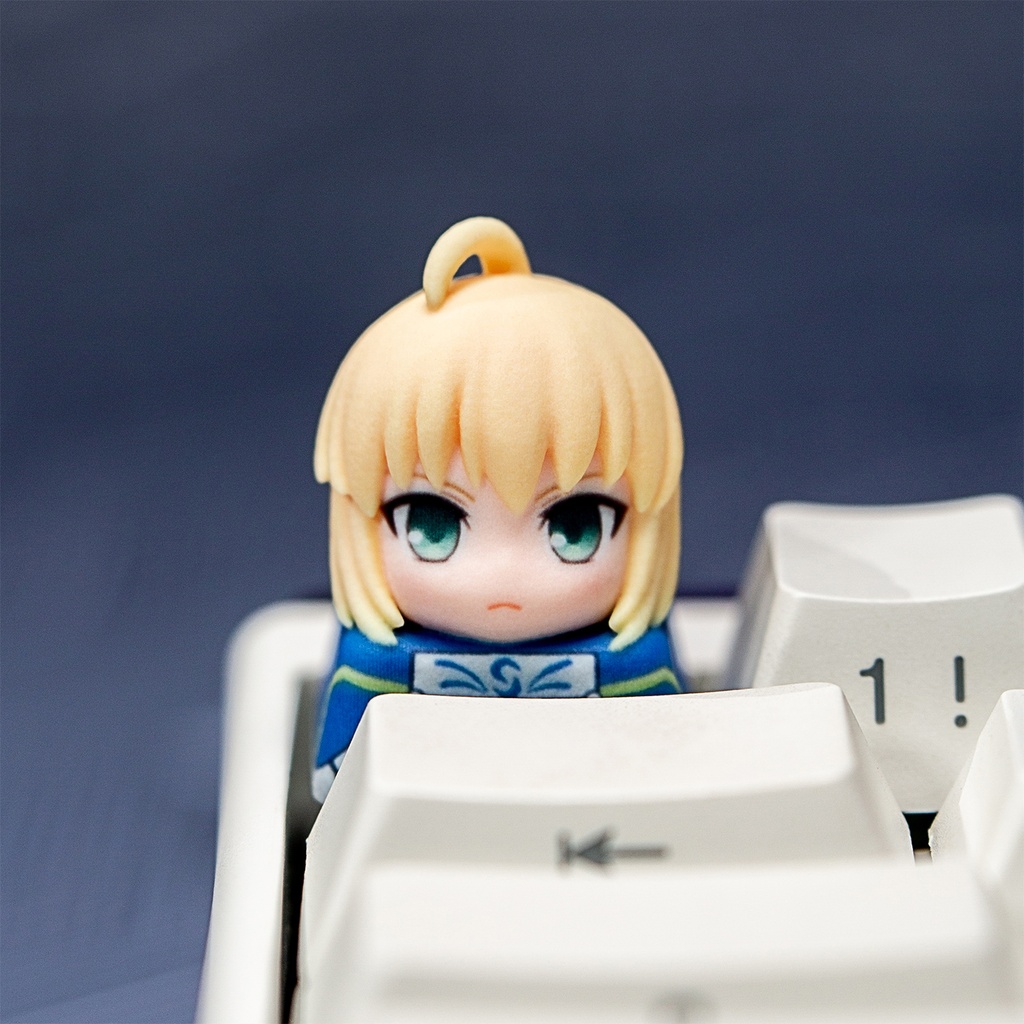 Fate FGO風 メカニカルキーボードデフォルメキーキャップ 第1弾 アルトリア(ペンドラゴン)・モルガン・エレシュキガル・イシュタル 4種選択可 MXスイッチ対応 超高精細彩色レジン造形 同人グッズ