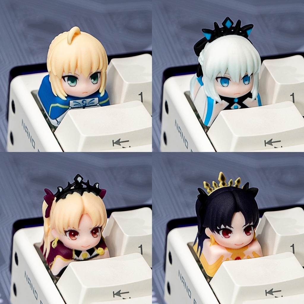 Fate FGO風 メカニカルキーボードデフォルメキーキャップ 第1弾 アルトリア(ペンドラゴン)・モルガン・エレシュキガル・イシュタル 4種選択可 MXスイッチ対応 超高精細彩色レジン造形 同人グッズ