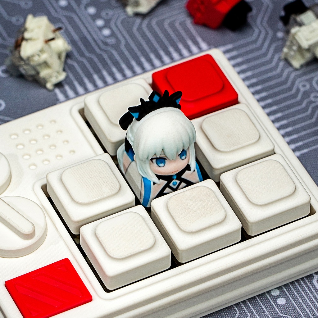 Fate FGO風 メカニカルキーボードデフォルメキーキャップ 第1弾 アルトリア(ペンドラゴン)・モルガン・エレシュキガル・イシュタル 4種選択可 MXスイッチ対応 超高精細彩色レジン造形 同人グッズ