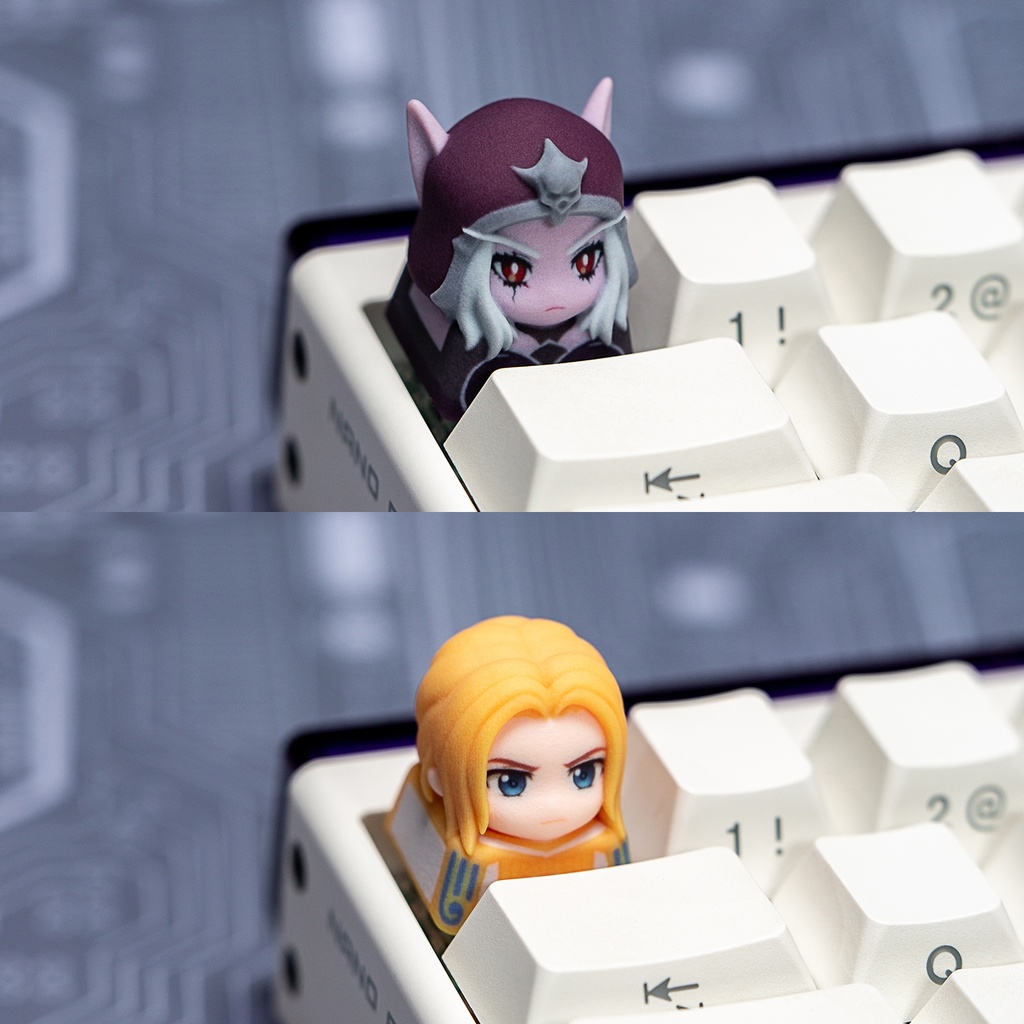 ワールド オブ ウォークラフト 風 メカニカルキーボードデフォルメキーキャップ シルヴァナス・アンドゥイン 2種選択可 MXスイッチ対応 超高精細彩色レジン造形 同人グッズ