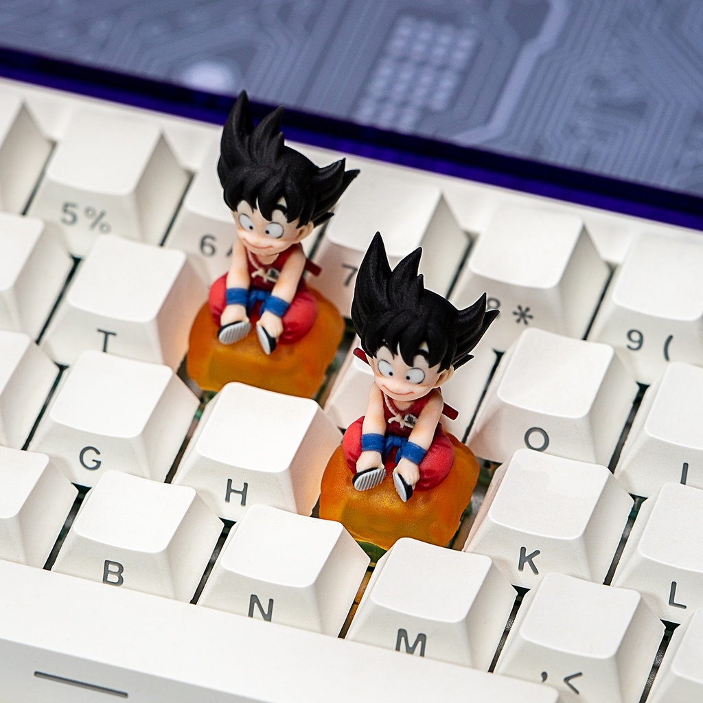ドラゴンボール 風 メカニカルキーボードデフォルメキーキャップ 孫悟空(少年期)&筋斗雲 MXスイッチ対応 超高精細彩色レジン造形 同人グッズ